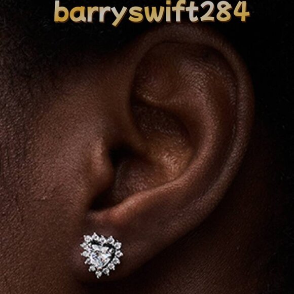 Pandora Sparkling Heart Halo Stud Earrings - Picture 3 of 3